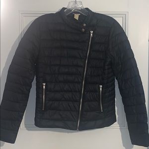 Thin black puffer jacket